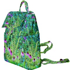 Purple Coneflower Garden With Tiger Eye Tree Buckle Everyday Backpack by myrubiogarden