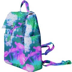 Pink, Green, Blue And White Garden Phlox Flowers Buckle Everyday Backpack by myrubiogarden