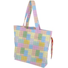 Lego Background Drawstring Tote Bag by Wegoenart