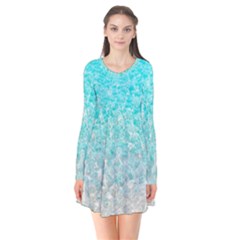 Sea Shore Long Sleeve V-neck Flare Dress by Seashineswimwear