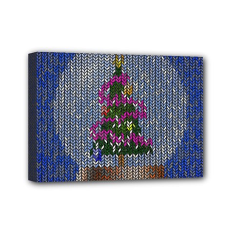 Christmas  Snow Mini Canvas 7  X 5  (stretched) by Wegoenart