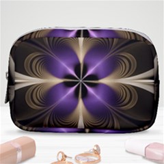 Fractal Glow Flowing Fantasy Make Up Pouch (small) by Wegoenart