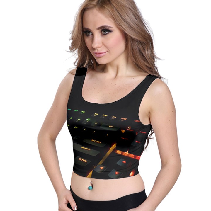 Keyboard Led Technology Crop Top