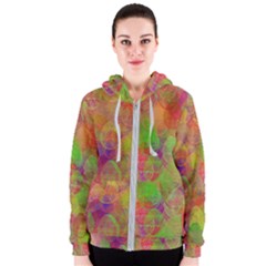 Easter Egg Colorful Texture Women s Zipper Hoodie by Wegoenart