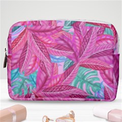 Leaves Tropical Reason Stamping Make Up Pouch (medium) by Wegoenart