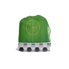 Background Sports Soccer Football Drawstring Pouch (medium) by Wegoenart