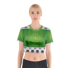 Background Sports Soccer Football Cotton Crop Top by Wegoenart