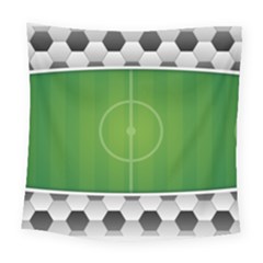 Background Sports Soccer Football Square Tapestry (large) by Wegoenart