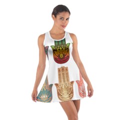 Evil Eye Protection Charm Colorful Cotton Racerback Dress by Wegoenart