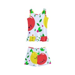 Pattern Fruit Fruits Orange Green Kids  Boyleg Swimsuit by Wegoenart