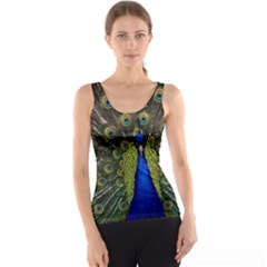 Peacock Bird Plumage Display Full Tank Top by Wegoenart