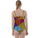 Background Abstract Memphis Twist Front Tankini Set View2