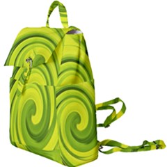 Groovy Abstract Green Liquid Art Swirl Painting Buckle Everyday Backpack by myrubiogarden