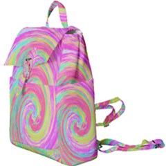 Groovy Abstract Pink And Blue Liquid Swirl Painting Buckle Everyday Backpack by myrubiogarden