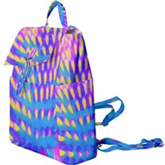 Pink, Blue And Yellow Abstract Coneflower Buckle Everyday Backpack by myrubiogarden