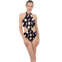 Bacon and Egg Pop Art Pattern Halter Side Cut Swimsuit View1