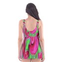 Groovy Abstract Green And Red Lava Liquid Swirl Skater Dress Swimsuit View2