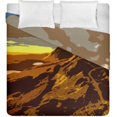 Scotland Monti Mountains Mountain Duvet Cover Double Side (king Size) by Pakrebo