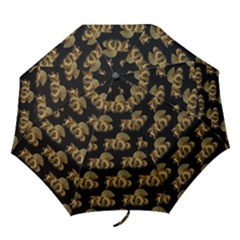 Dragon Motif Print Pattern Folding Umbrellas by dflcprintsclothing