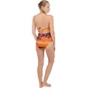 Field Sunset Orange Sky Land Scallop Top Cut Out Swimsuit View2