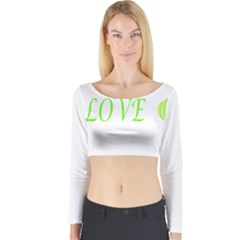 I Lovetennis Long Sleeve Crop Top by Greencreations