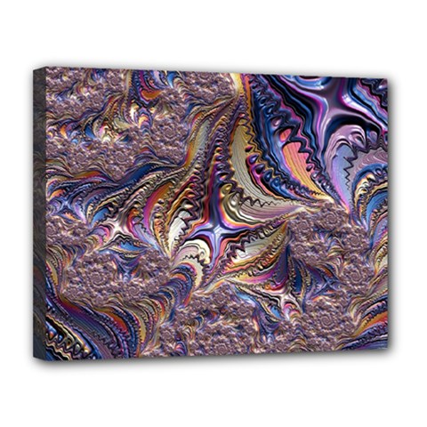 Fractal Artwork Pattern Digital Canvas 14  X 11  (stretched) by Pakrebo