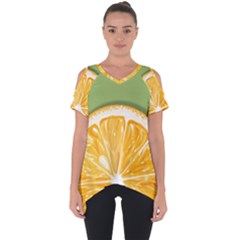 Pop Art Orange  Cut Out Side Drop Tee by Valentinaart