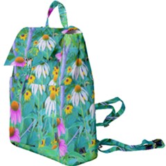 White And Purple Coneflowers And Yellow Rudbeckia Buckle Everyday Backpack by myrubiogarden