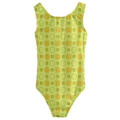 Traditional Patterns Chrysanthemum Kids  Cut-out Back One Piece Swimsuit by Pakrebo