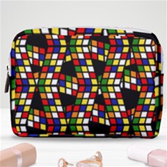 Graphic Pattern Rubiks Cube Cube Make Up Pouch (medium) by Pakrebo