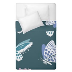 Butterfly Pattern Dead Death Rose Duvet Cover Double Side (single Size) by Pakrebo