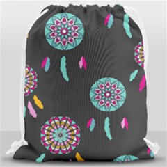 Dreamcatcher Seamless American Drawstring Bag (large) by Pakrebo