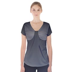 Charcoal Short Sleeve Front Detail Top by TopitOff