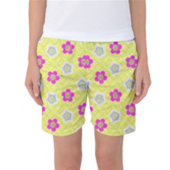 Traditional Patterns Plum Women s Basketball Shorts by Pakrebo