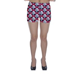 Trump Retro Face Pattern Maga Red Us Patriot Skinny Shorts by snek