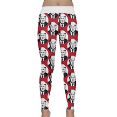 Trump Retro Face Pattern Maga Red Us Patriot Classic Yoga Leggings by snek