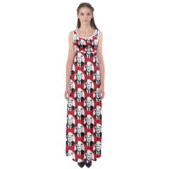 Trump Retro Face Pattern Maga Red Us Patriot Empire Waist Maxi Dress by snek