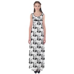 Trump Retro Face Pattern Maga Black And White Us Patriot Empire Waist Maxi Dress by snek