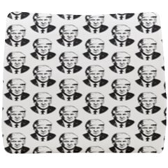 Trump Retro Face Pattern Maga Black And White Us Patriot Seat Cushion by snek