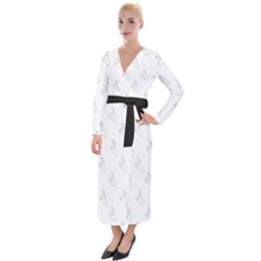 A-ok Perfect Handsign Maga Pro-trump Patriot Black And White Velvet Maxi Wrap Dress by snek