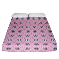 Kekistan Logo Pattern On Pink Background Fitted Sheet (california King Size) by snek