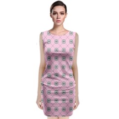 Kekistan Logo Pattern On Pink Background Classic Sleeveless Midi Dress by snek