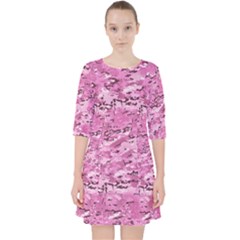 Pink Camouflage Army Military Girl Pocket Dress by snek