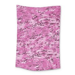 Pink Camouflage Army Military Girl Small Tapestry by snek