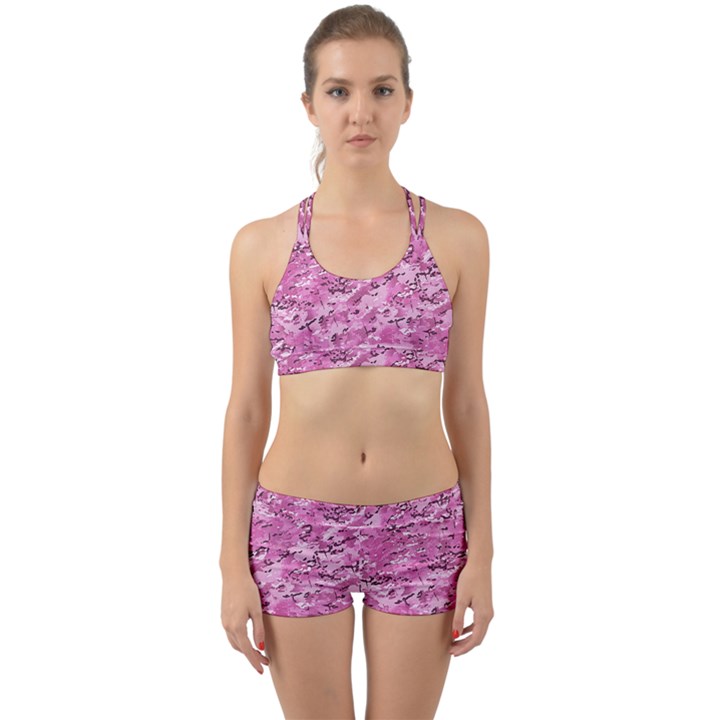 Pink Camouflage Army Military Girl Back Web Gym Set