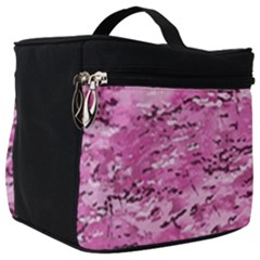 Pink Camouflage Army Military Girl Make Up Travel Bag (big) by snek