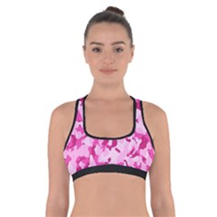 Standard Pink Camouflage Army Military Girl Funny Pattern Cross Back Sports Bra by snek