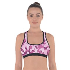 Standard Violet Pink Camouflage Army Military Girl Cross Back Sports Bra by snek