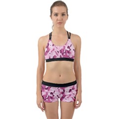 Standard Violet Pink Camouflage Army Military Girl Back Web Gym Set by snek