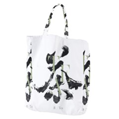 Tea Calligraphy Giant Grocery Tote by EMWdesign